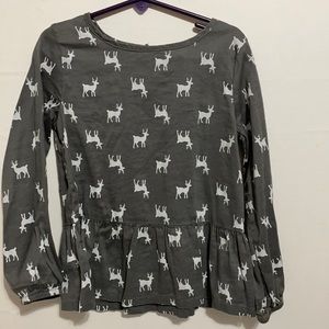 Carter’s long sleeve shirt gray and white size 6